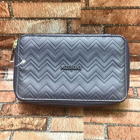 Missoni Exclusive Delta Travel case Blue Zippered Limited Edition - Picture 4 of 11